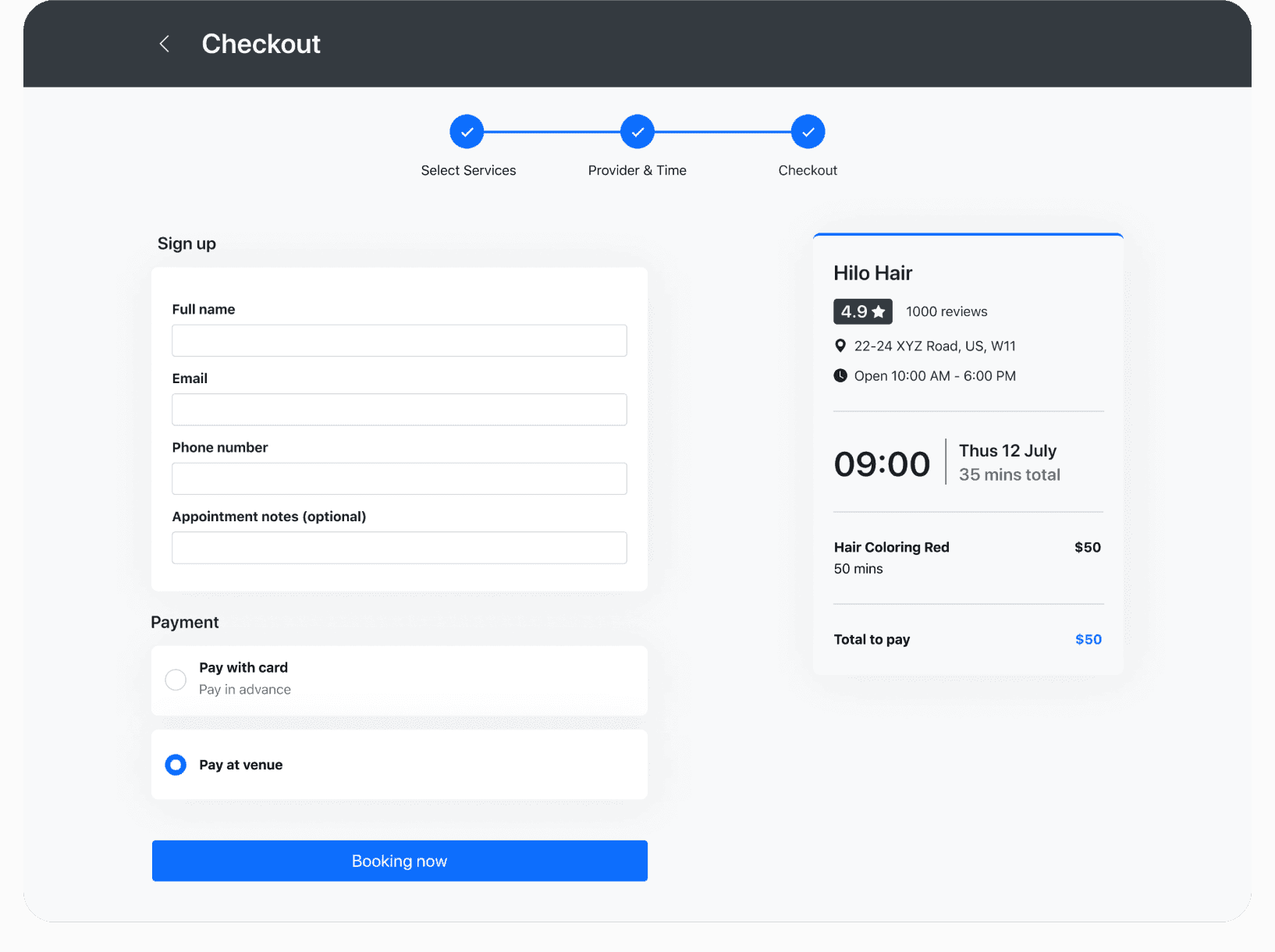 Custom Service Durations for Each Staff Member